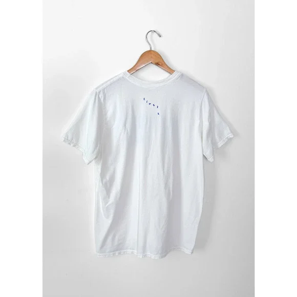 Clare V. Original Tee Los Angeles Je t’aime Graphic Shirt White Blue - Picture 4 of 9